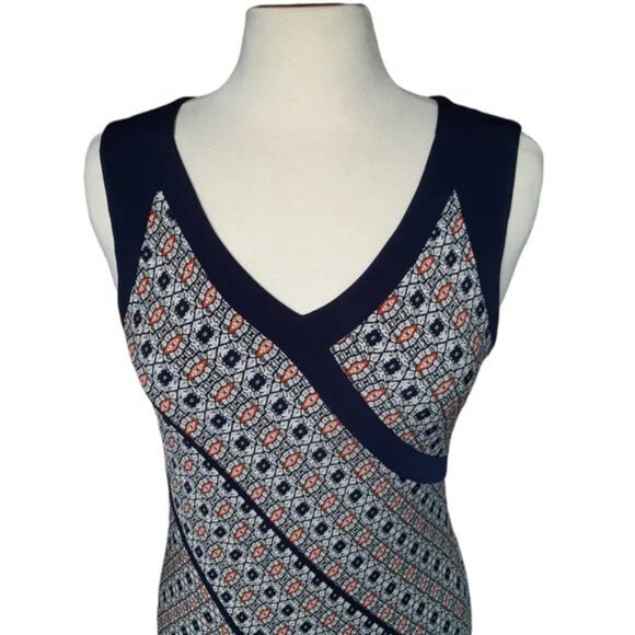 Jones New York Patterned Dress – Handkerchief Hemline, Worn Once - Picture 3 of 5